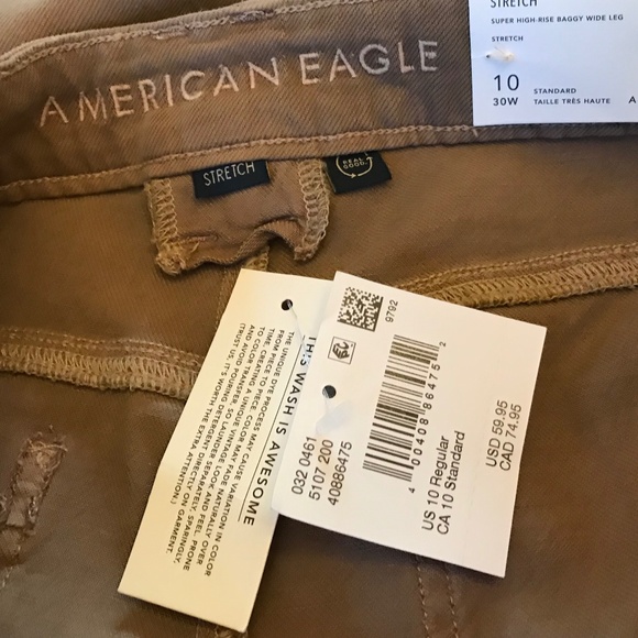 NWT AEO DREAMY DRAPE HIGH-WAISTED BAGGY WIDE-LEG PANTS - Picture 7 of 13